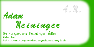 adam meininger business card